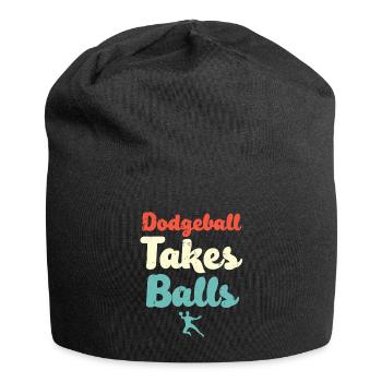Le ballon au prisonnier prend des balles - Bonnet en jersey - noir - Devant
