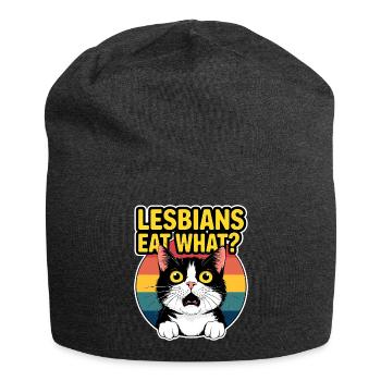 Les lesbiennes mangent quoi ? La fierté du chat drôle - Bonnet en jersey - charbon - Devant
