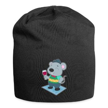 Mouse Red Wine - Jersey Beanie - black - Front