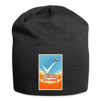 Ce qui monte est enregistré | Observateur d’avions - Bonnet en jersey - noir - Devant