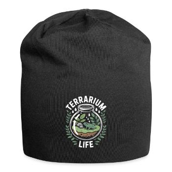 Terrarium Life Frosch Terraristik - Jersey-Beanie - Schwarz - Vorne