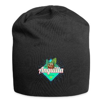 Anguilla in the Caribbean Vintage Island Souvenir - Jersey Beanie - black - Front