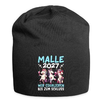 Malle 2027 We escalate to the end unicorn - Jersey Beanie - black - Front