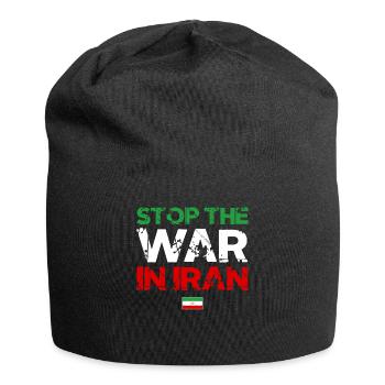 Stop the Iran War - Iran Peace - Jersey Beanie - black - Front