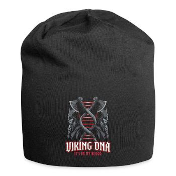 Wikinger DNA Axt Symbol – Es liegt im Blut - Jersey-Beanie - Schwarz - Vorne