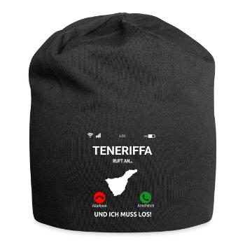 Teneriffa Ruft An Urlaub Kanaren Reise - Jersey-Beanie - Schwarz - Vorne