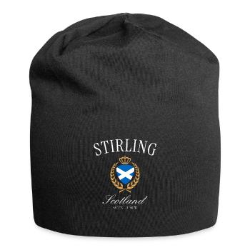 Stirling Schottland Wappen Krone – Reise Souvenir - Jersey-Beanie - Schwarz - Vorne