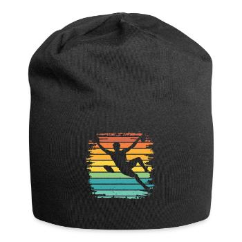 Boulderer Boulder Bouldern - Jersey-Beanie - Schwarz - Vorne