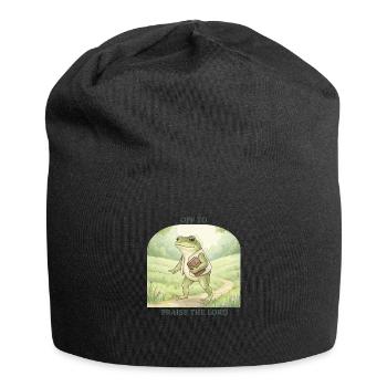 To praise the Lord Christ the Frog - Jersey Beanie - black - Front