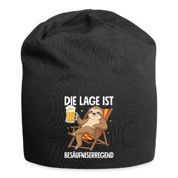 Die Lage Ist Besäufniserregend - Jersey-Beanie - Schwarz - Vorne