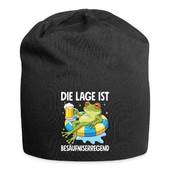 Die Lage Ist Besäufniserregend - Jersey-Beanie - Schwarz - Vorne