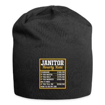 Salaire horaire de l’intérimaire - Bonnet en jersey - noir - Devant