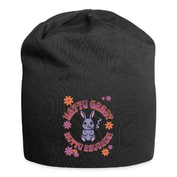 Canabis Rabbit - Hattu Grass? - Jersey Beanie - black - Front