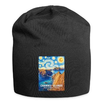 Coastal scene Channel Islands California - Jersey Beanie - black - Front