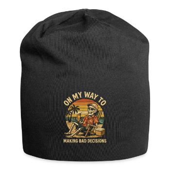 Holiday Humor On My Way To Making Bad Decisions - Jersey Beanie - black - Front