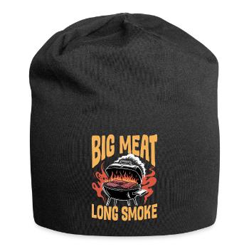 BBQ Grilling Meat Smoking Barbecue - Jersey Beanie - black - Front