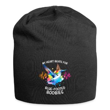 Blaufusstölpel Herzlinie - Jersey-Beanie - Schwarz - Vorne