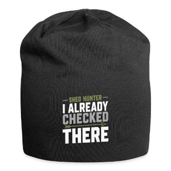 Schuppen-jagd-schuppen-jäger-geweih-jagd-weißwedel - Jersey-Beanie - Schwarz - Vorne