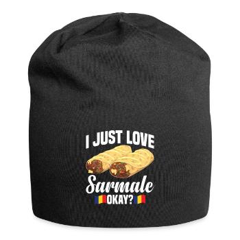  Romanian Sarmale Cuisine Dish Snack Serbian - Jersey Beanie - black - Front