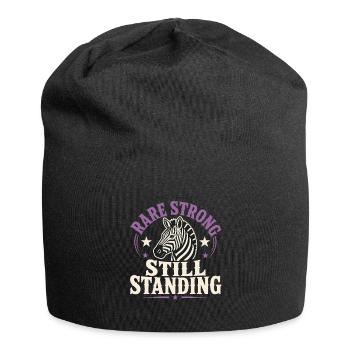 Eds-bewusstsein Ehlers-danlos Zebra-krieger - Jersey-Beanie - Schwarz - Vorne