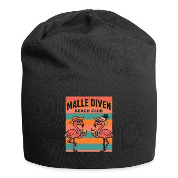 Malle Diven Beach Club Flamingo Mallorca Party  - Jersey-Beanie - Schwarz - Vorne