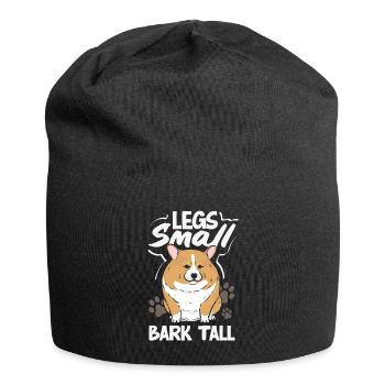 Kurze Beine, Große Einstellung, Corgi - Jersey-Beanie - Schwarz - Vorne