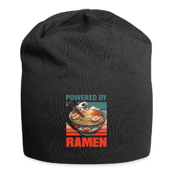 Powered By Ramen Japanese Noodle Bowl - Jersey Beanie - black - Front