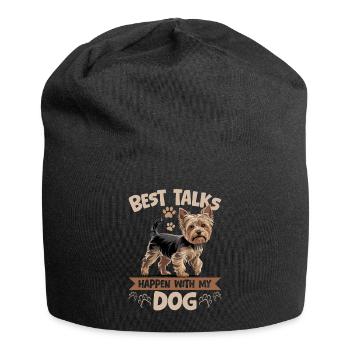 Yorkshire Terrier Yorkshire Race de chien Yorkshire - Bonnet en jersey - noir - Devant
