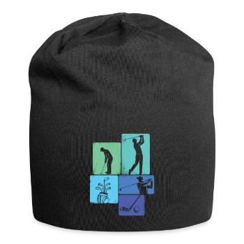 Scenic Golf Course Fairway Lover Style - Jersey Beanie - black - Front