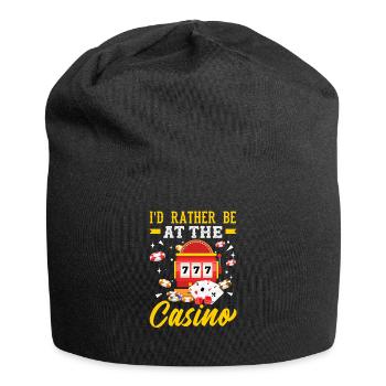 Prefer to gamble in the casino slot machine gambling - Jersey Beanie - black - Front
