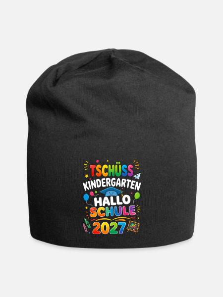 Tschüss Kindergarten Hallo Schule 2027 - Jersey-Beanie - Schwarz