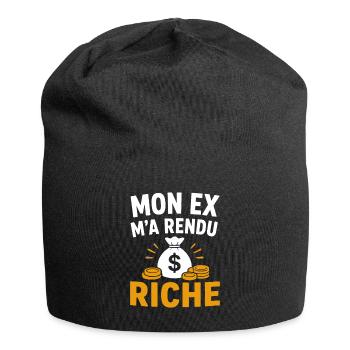 Mon ex m'a rendu riche - Bonnet en jersey - noir - Devant