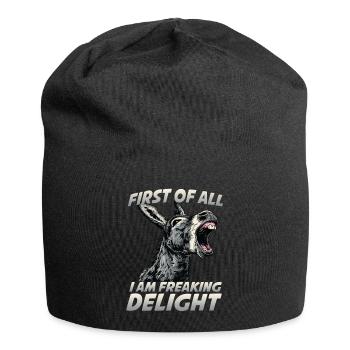 Donkey Humor Donkey Keeper Farm House Donkey - Jersey Beanie - black - Front