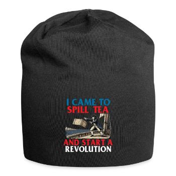 Spill Tea Start Revolution History Pun - Jersey Beanie - black - Front