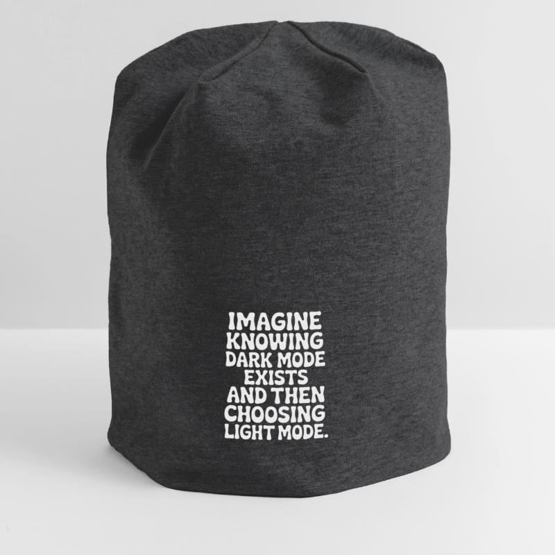 Dark Mode Exists Programmierer IT Nerd Coder Büro Jersey-Beanie