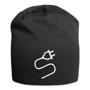 Art en ligne de prise électrique - Bonnet en jersey - noir - Devant
