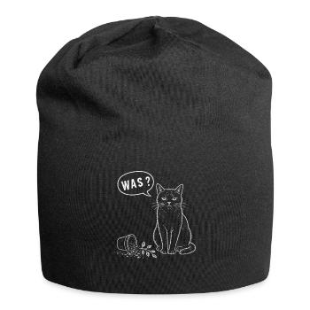 Katze Was Blumentopf Humor Shirt - Jersey-Beanie - Schwarz - Vorne