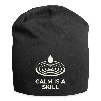 Calm Is A Skill - Jersey Beanie - black - Front
