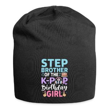 Step Brother of The K-Pop Birthday Girl - Jersey Beanie - black - Front