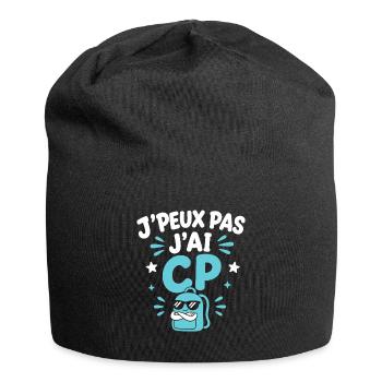 J'peux pas j'ai CP - Bonnet en jersey - noir - Devant