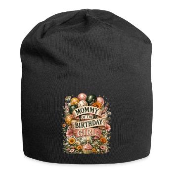 Mommy Of The Birthday Girl Mutter Geburtstag Mama - Jersey-Beanie - Schwarz - Vorne