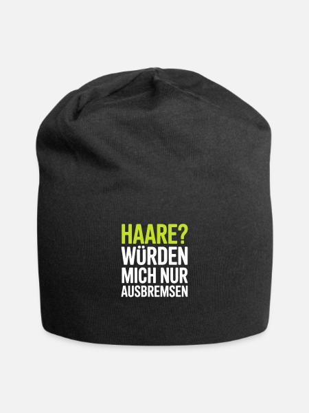 Glatze Glatzenträger Glatzkopf Geschenk - Jersey-Beanie - Schwarz