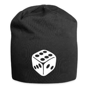 Glyphe monochrome des dés - Bonnet en jersey - noir - Devant