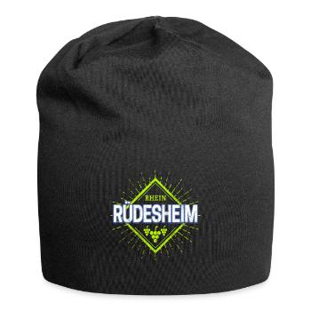 Rüdesheim am Rhein Retro Weintrauben Souvenir - Jersey-Beanie - Schwarz - Vorne