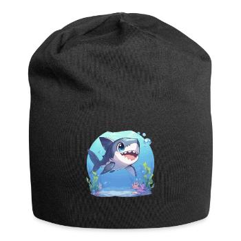 Haie Hai - Jersey-Beanie - Schwarz - Vorne
