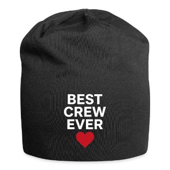 Best Crew Ever Herz Team Spruch - Jersey Beanie - black - Front