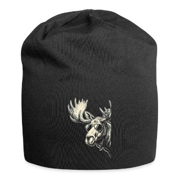 Mosses with Sunglasses Graphic - Jersey Beanie - black - Front