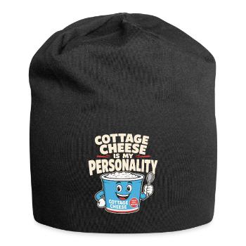 High-protein snack gift for foodies - Jersey Beanie - black - Front