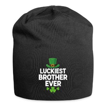 Luckiest Brother Ever Leprechaun - Jersey-Beanie - Schwarz - Vorne
