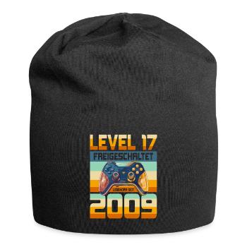 17. Geburtstag Junge Mädchen 2009 Gaming Level 17 - Jersey-Beanie - Schwarz - Vorne